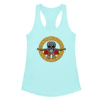 Motorcycles Guns And Roses Tank Top Womens Fitted Racerback - MGW Clothing