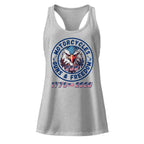 Motorcycles Guns And Freedom 250Th Racerback Tank Womens Fitted - MGW Clothing