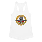 Motorcycles Guns And Roses Tank Top Womens Fitted Racerback - MGW Clothing