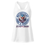 Motorcycles Guns And Freedom 250Th Racerback Tank Womens Fitted - MGW Clothing