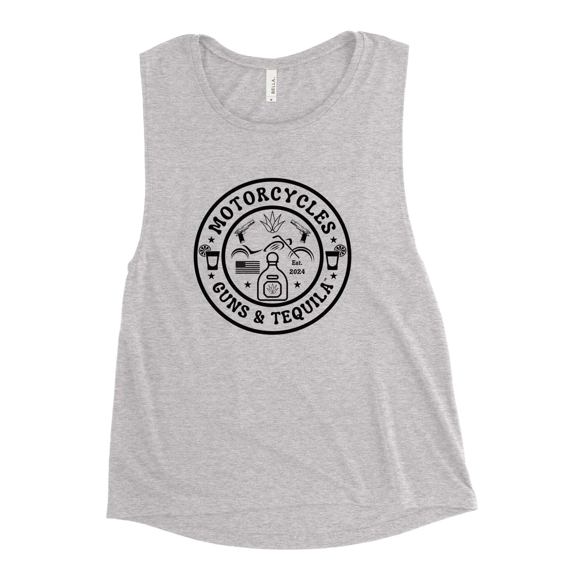 Motorcycles Guns & Tequila Muscle Tank - Women's -MGW Clothing