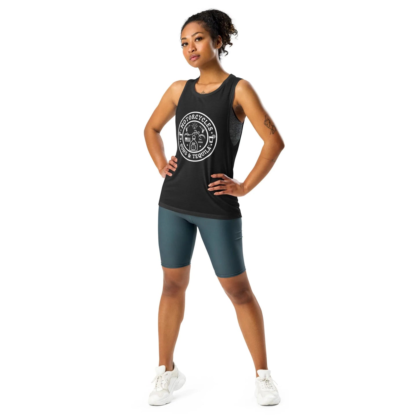 Motorcycles Guns & Tequila Muscle Tank - Women's - ShopMGW Clothing