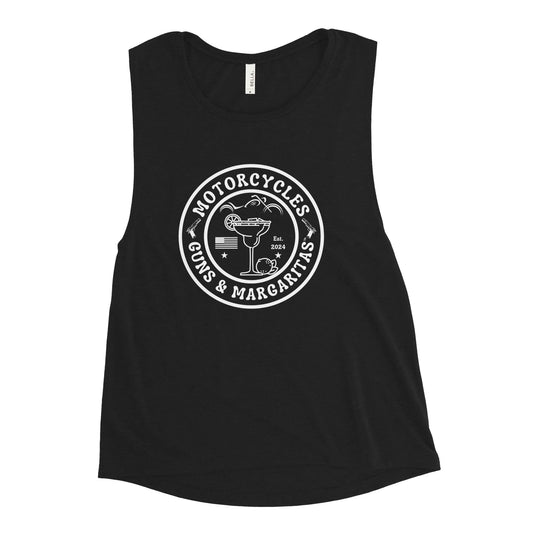 Motorcycles Guns & Margaritas Muscle Tank - Women's - ShopMGW Clothing