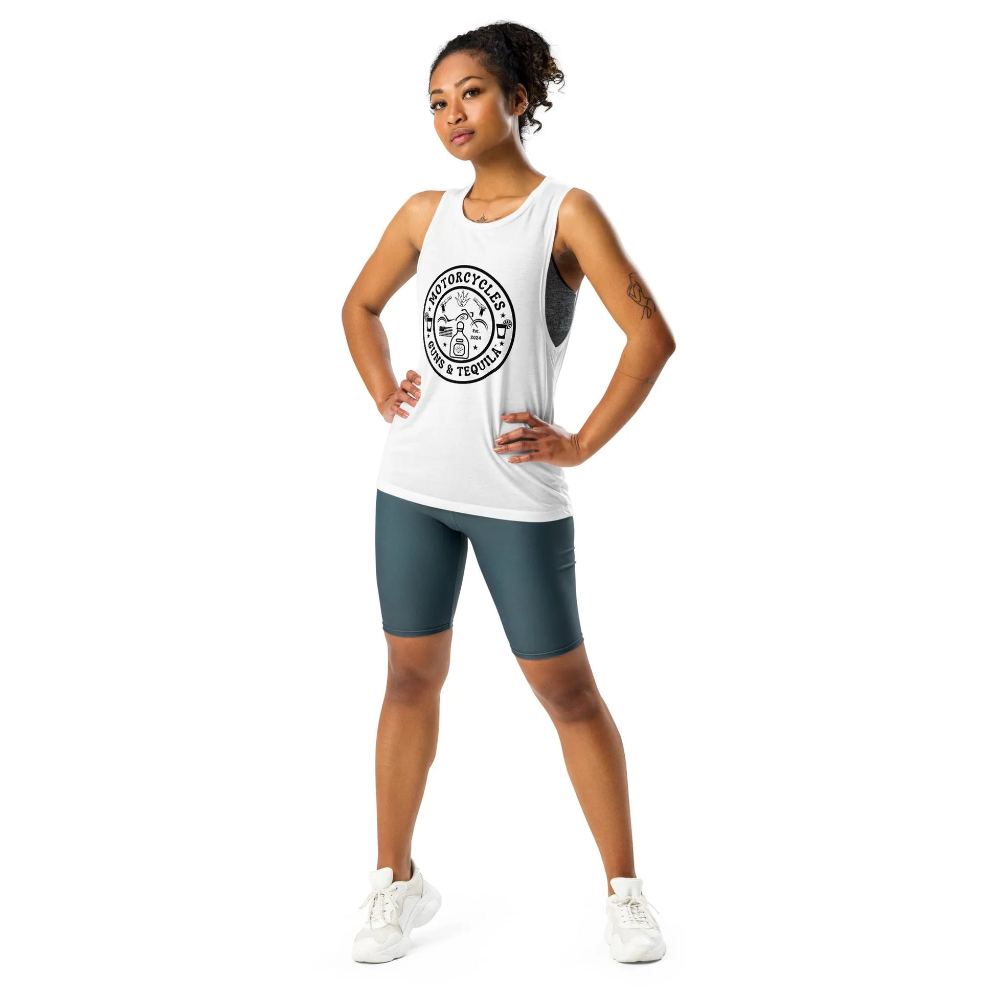Motorcycles Guns & Tequila Muscle Tank - Women's - ShopMGW Clothing