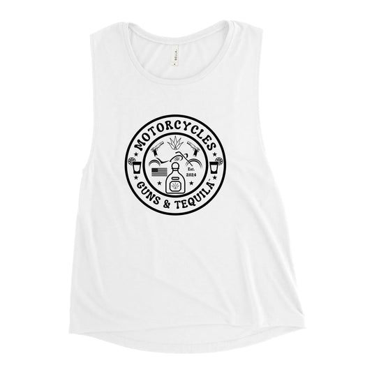 Motorcycles Guns & Tequila Muscle Tank - Women's - ShopMGW Clothing