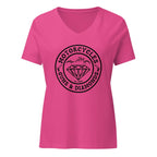 Motorcycles Guns And Diamonds T Shirt Womens V Neck - MGW Clothing