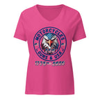 Motorcycles Guns And Usa 250Th T Shirt Womens V Neck - MGW Clothing