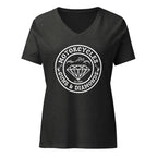 Motorcycles Guns And Diamonds T Shirt Womens V Neck - MGW Clothing