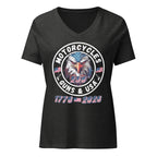 Motorcycles Guns And Usa 250Th T Shirt Womens V Neck - MGW Clothing