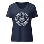 Motorcycles Guns And Diamonds T Shirt Womens V Neck - MGW Clothing