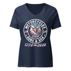 Motorcycles Guns And Usa 250Th T Shirt Womens V Neck - MGW Clothing