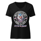 Motorcycles Guns And Usa 250Th T Shirt Womens V Neck - MGW Clothing