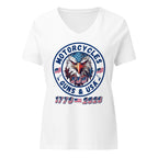 Motorcycles Guns And Usa 250Th T Shirt Womens V Neck - MGW Clothing