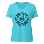 Motorcycles Guns And Diamonds T Shirt Womens V Neck - MGW Clothing