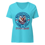 Motorcycles Guns And Usa 250Th T Shirt Womens V Neck - MGW Clothing